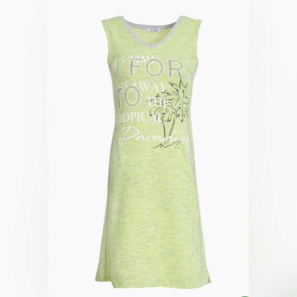 Dolcezza Dress “Tropical Paradise” Lime Green
Size S
